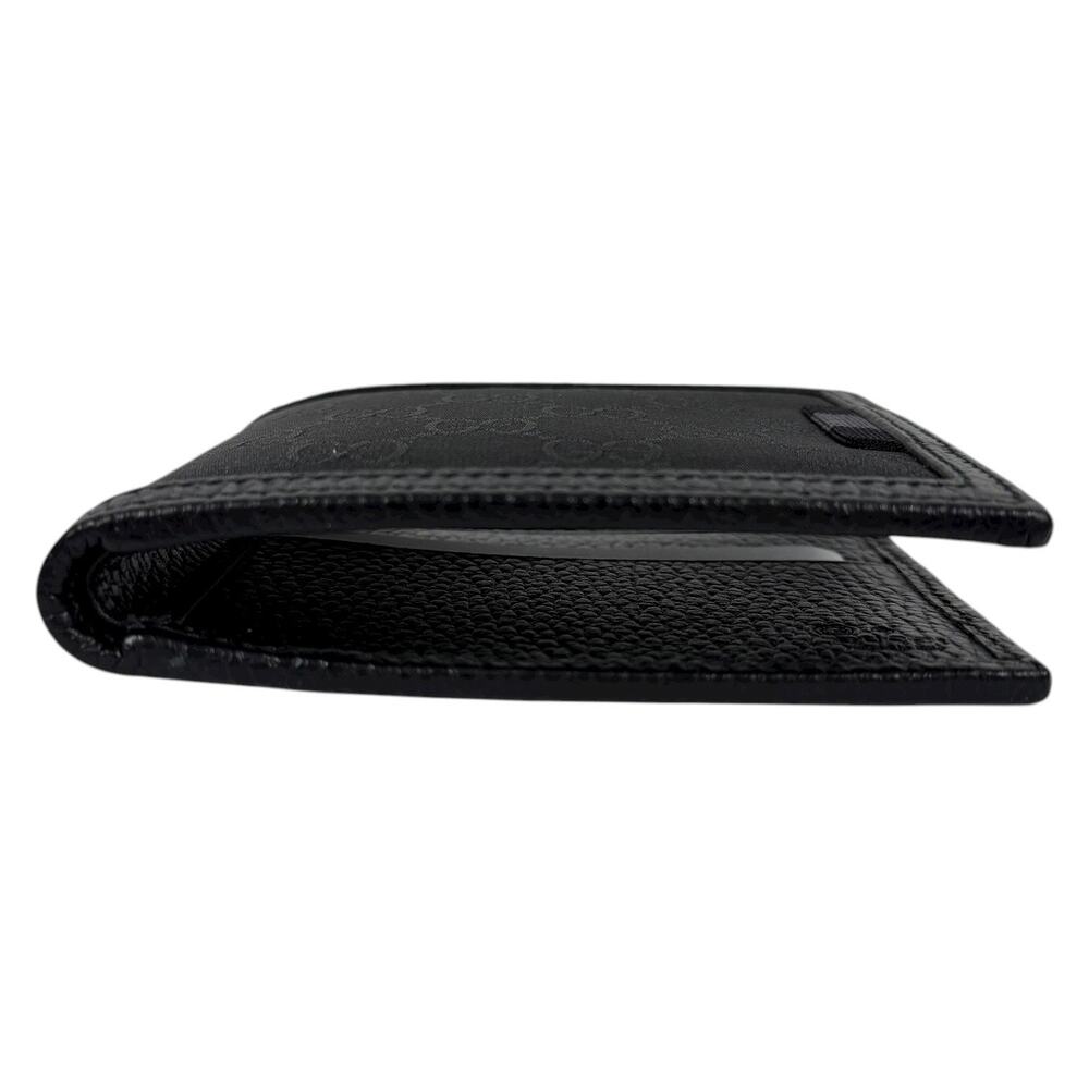 Gucci GG Monogram Canvas Bi-Fold Wallet Leather Trim Black 260987 - Picture 7 of 10